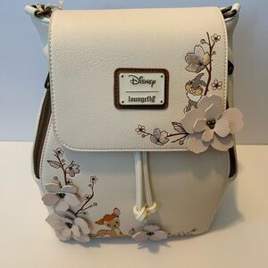 Loungefly Disney Bambi Cherry Blossom Flap Mini Backpack - nwt